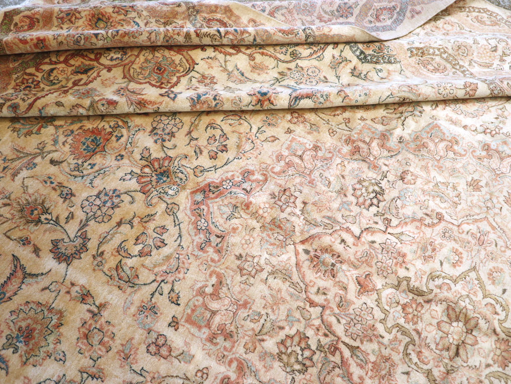 Vintage Persian Kashan Carpet, No.8446 - Gss