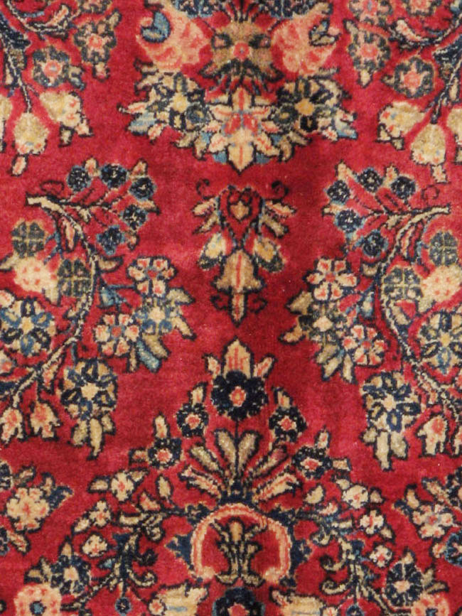 Vintage Persian Sarouk Square Rug, No.8457 - Gss