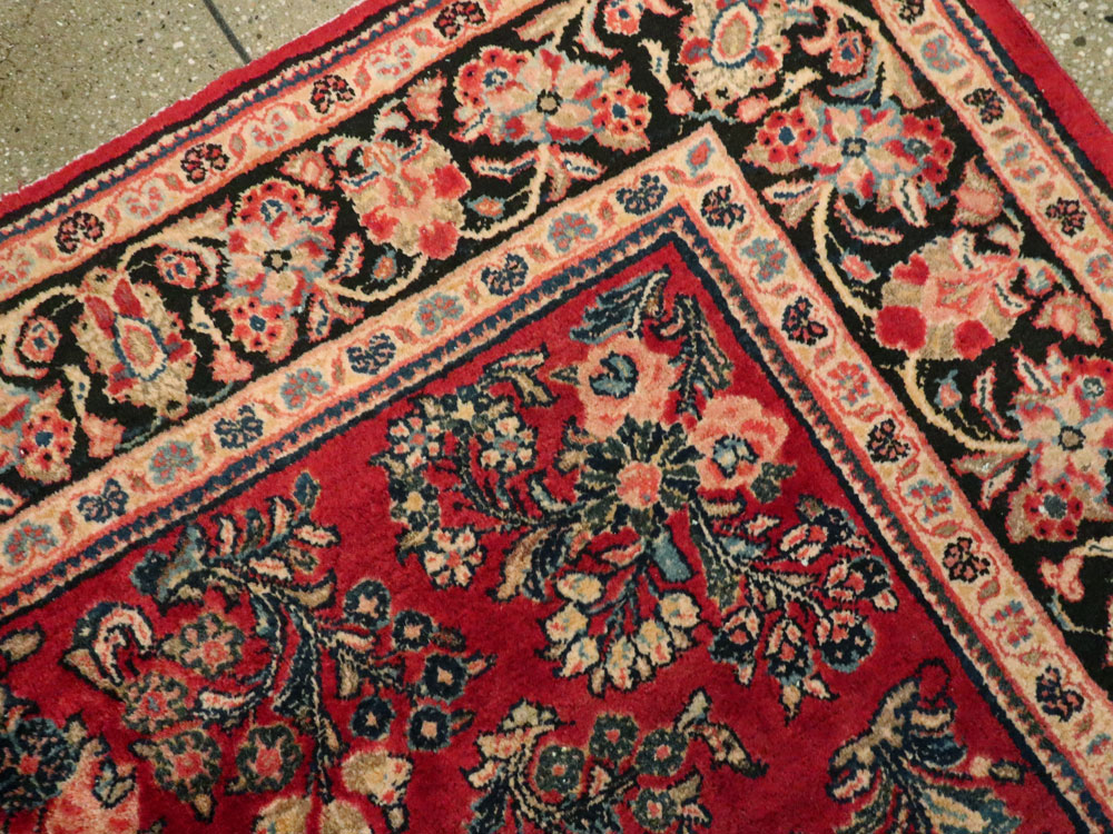 Vintage Persian Sarouk Square Rug, No.8457 - Gss