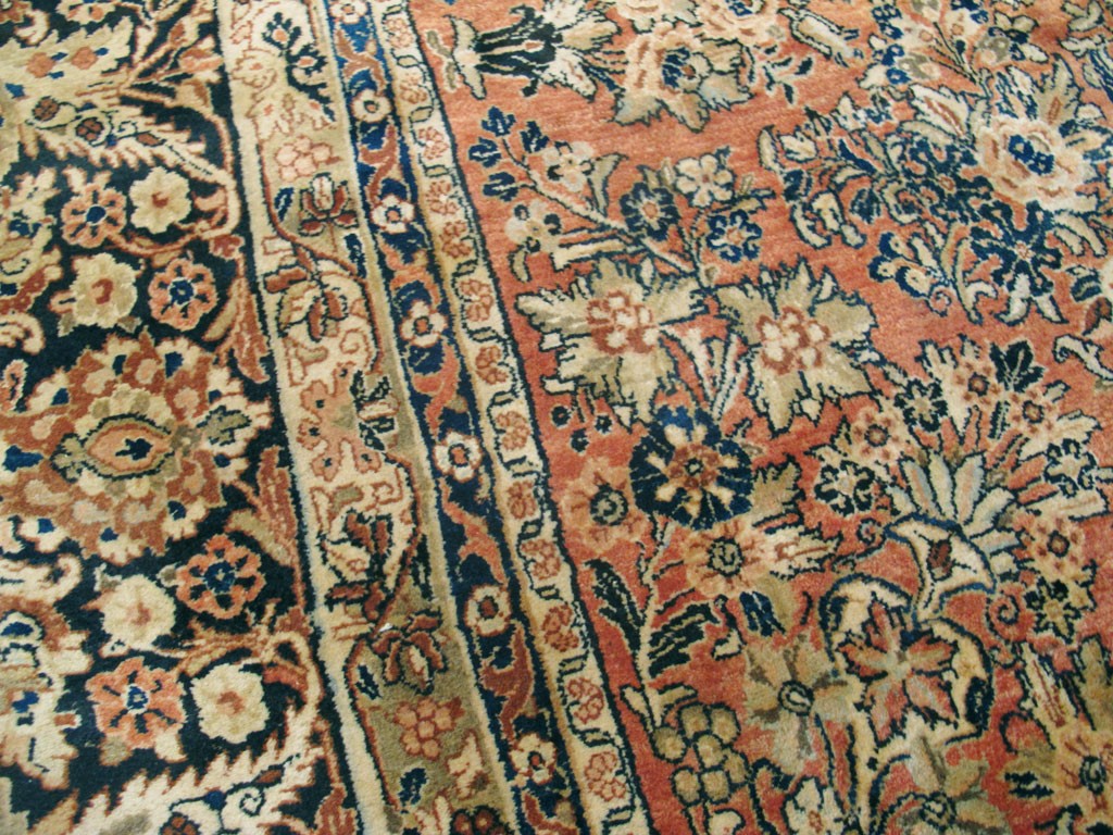 Antique Persian Sarouk Square Carpet, No.8459 - Gss