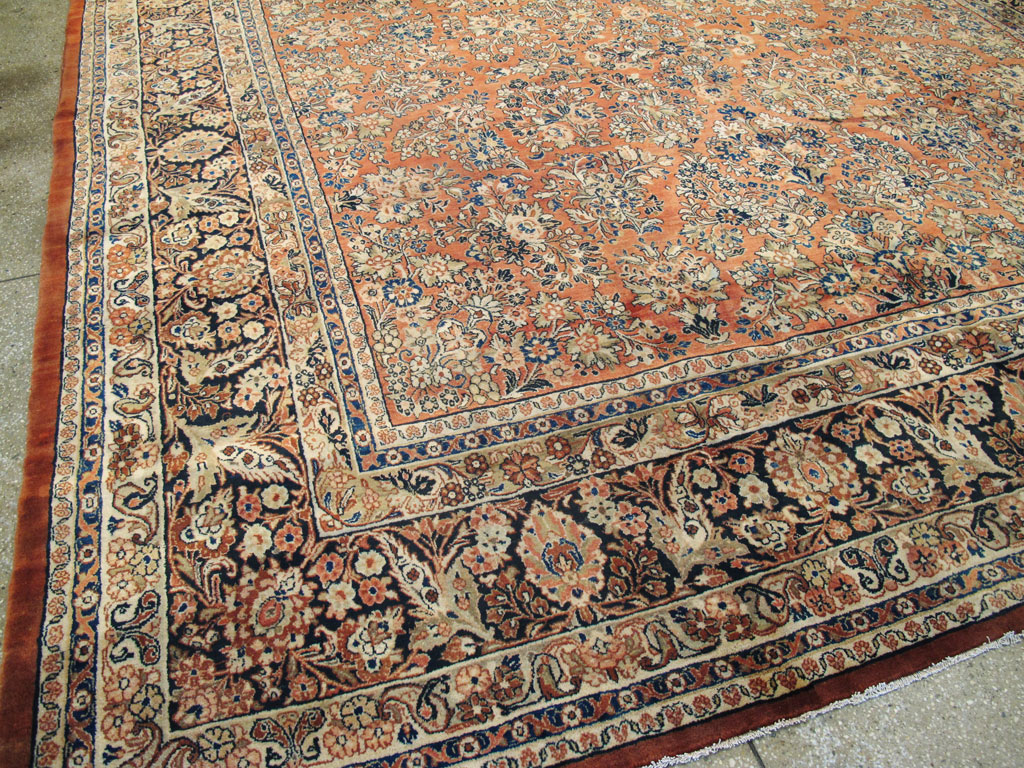 Antique Persian Sarouk Square Carpet, No.8459 - Gss