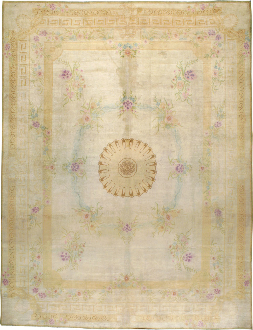 Vintage European Inspired Persian Kashan Carpet, No.8468 - Gss