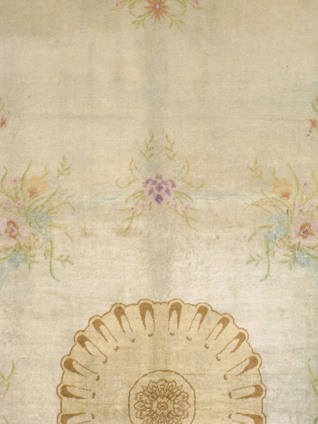 Vintage European Inspired Persian Kashan Carpet, No.8468 - Gss