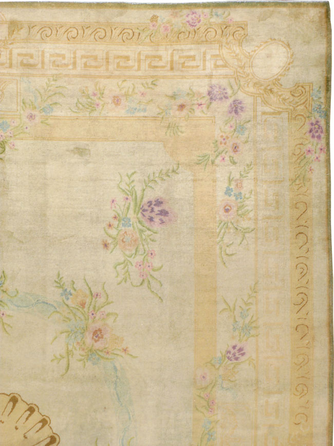 Vintage European Inspired Persian Kashan Carpet, No.8468 - Gss