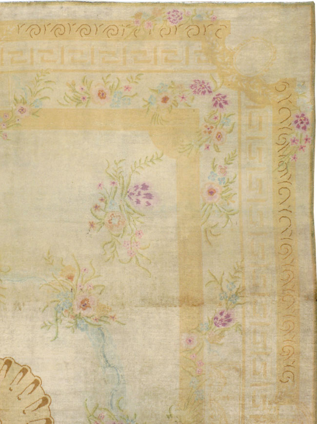 Vintage European Inspired Persian Kashan Carpet, No.8468 - Gss