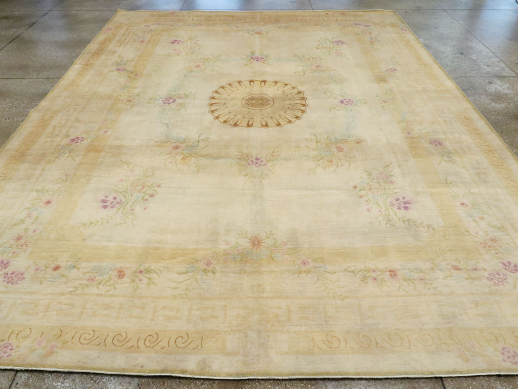 Vintage European Inspired Persian Kashan Carpet, No.8468 - Gss