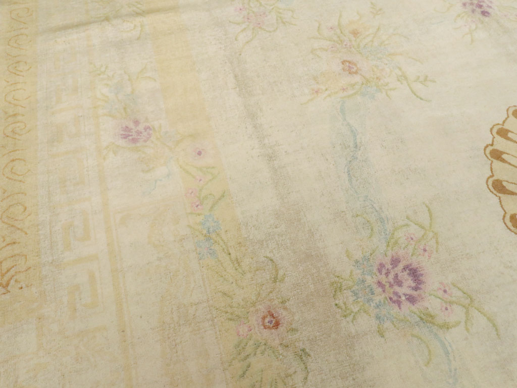 Vintage European Inspired Persian Kashan Carpet, No.8468 - Gss