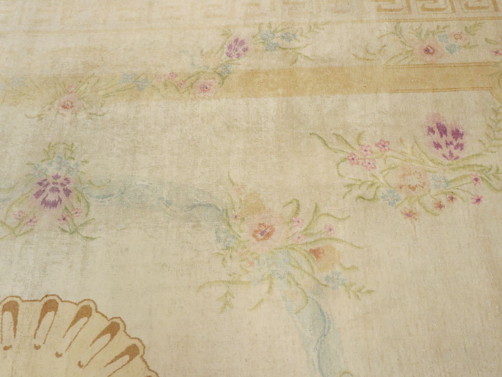 Vintage European Inspired Persian Kashan Carpet, No.8468 - Gss