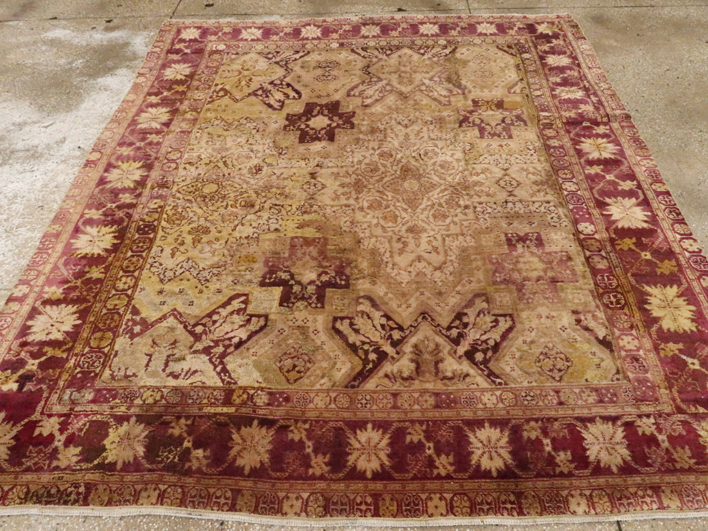 Antique Indian Agra Carpet, No.8526 - Gss