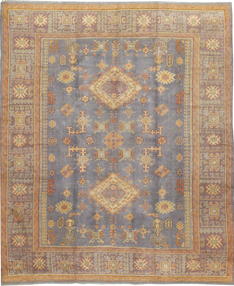 Antique Turkish Oushak Carpet, No.8527 - Gss