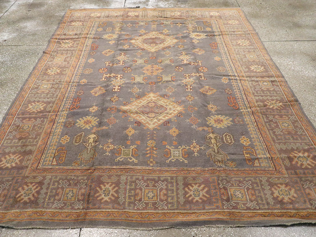Antique Turkish Oushak Carpet, No.8527 - Gss