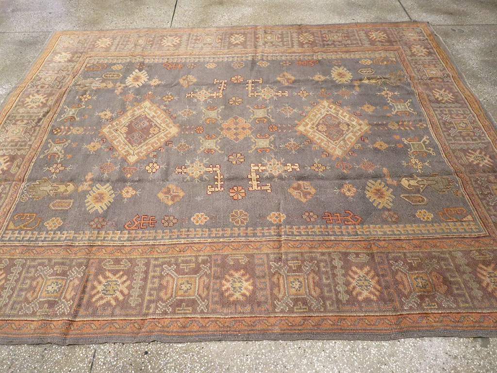 Antique Turkish Oushak Carpet, No.8527 - Gss