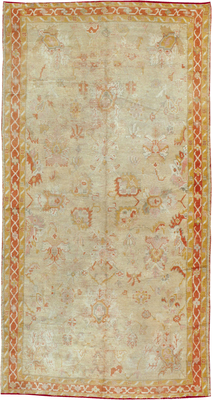 Antique Turkish Oushak Gallery Carpet, No.8533 - Gss