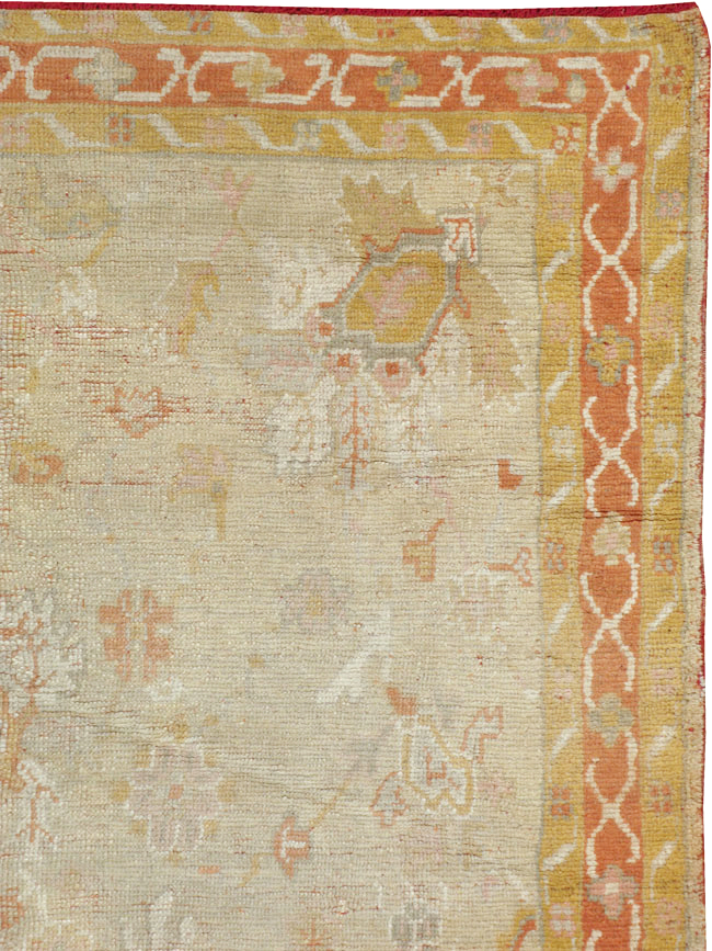 Antique Turkish Oushak Gallery Carpet, No.8533 - Gss