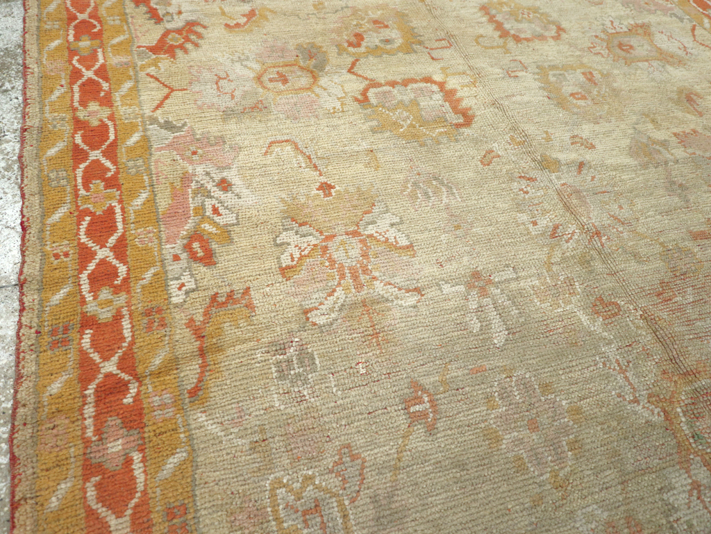 Antique Turkish Oushak Gallery Carpet, No.8533 - Gss