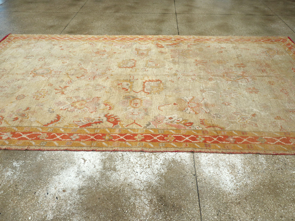 Antique Turkish Oushak Gallery Carpet, No.8533 - Gss