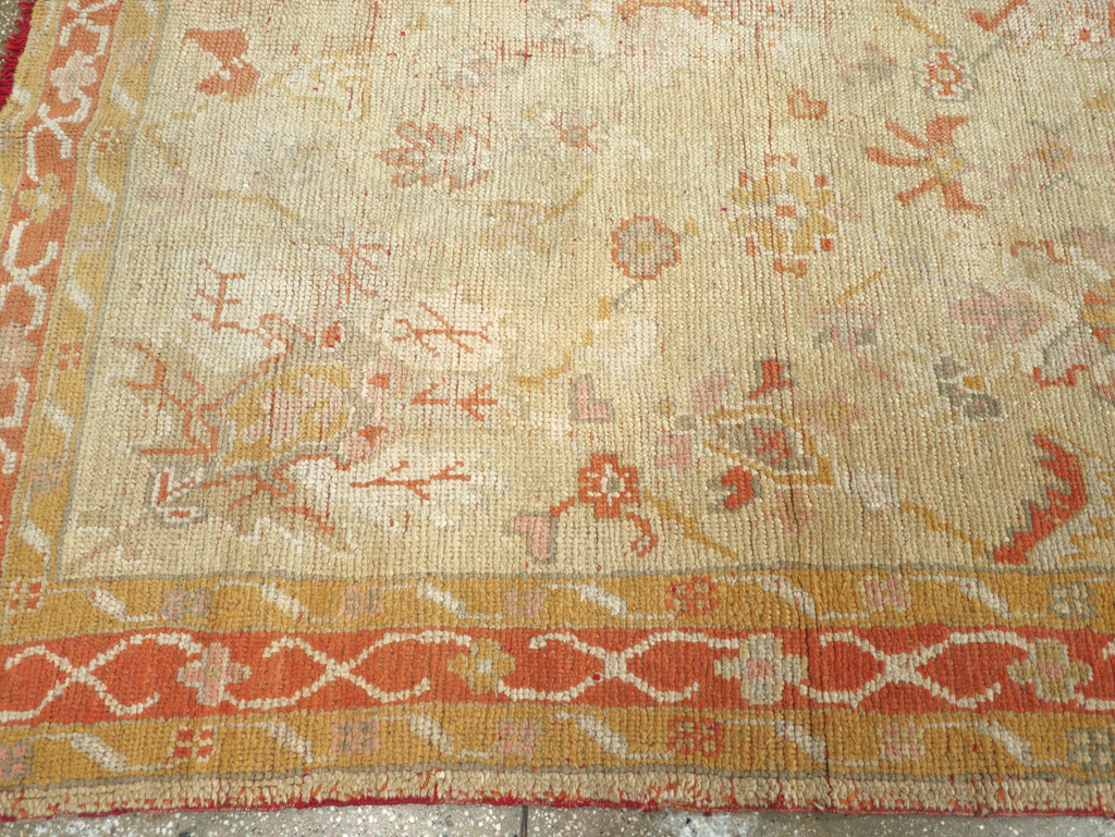 Antique Turkish Oushak Gallery Carpet, No.8533 - Gss