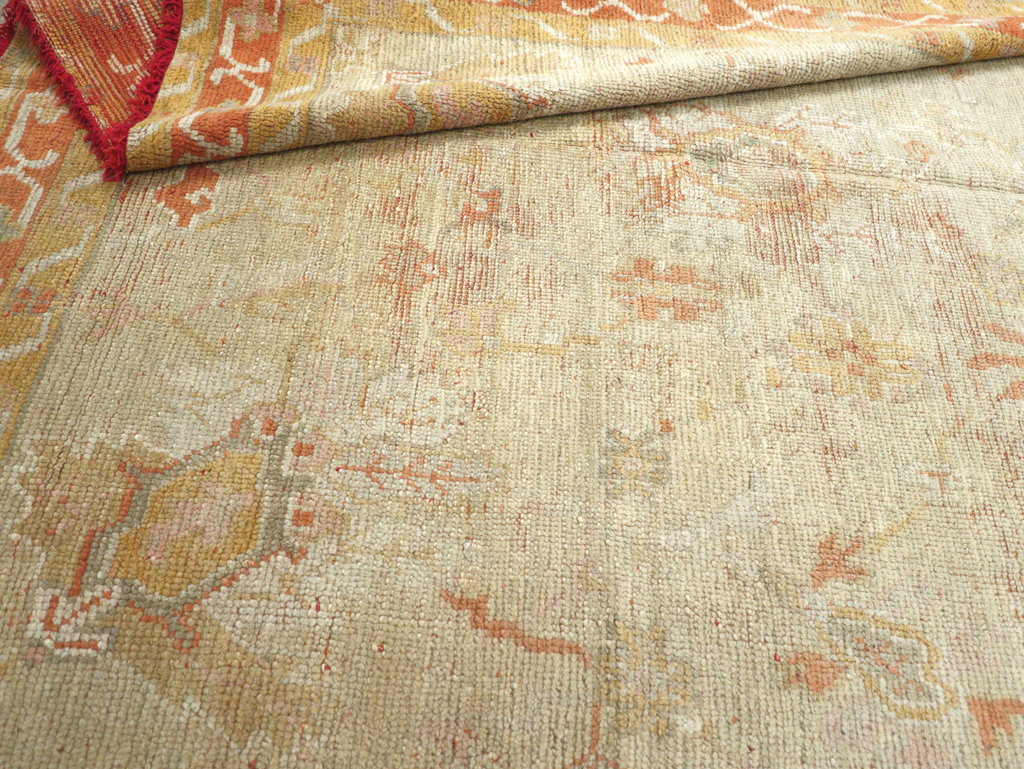 Antique Turkish Oushak Gallery Carpet, No.8533 - Gss