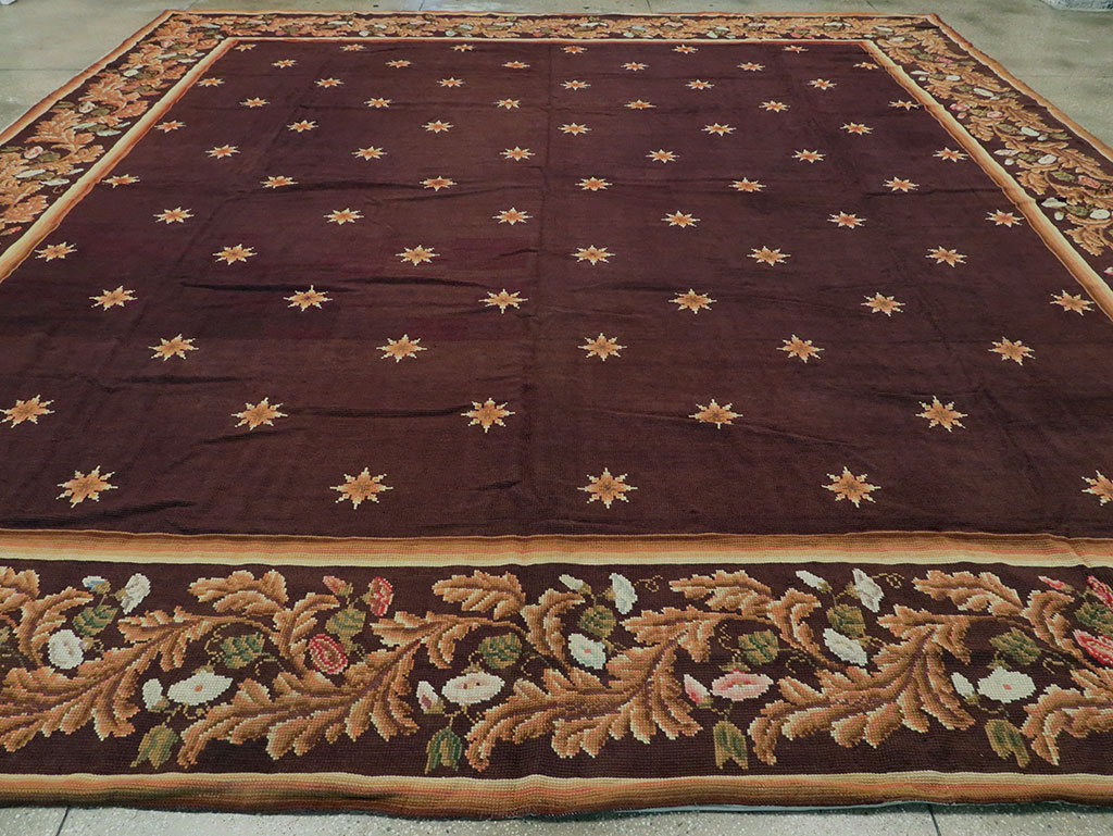 Vintage French Needlepoint Carpet, No.8582 - Gss
