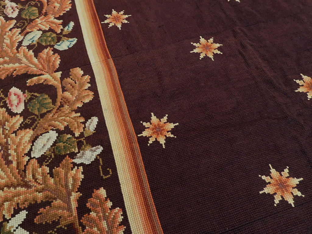 Vintage French Needlepoint Carpet, No.8582 - Gss