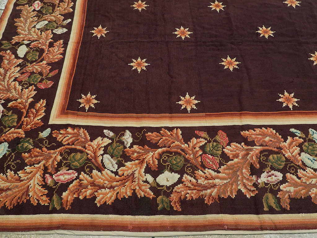 Vintage French Needlepoint Carpet, No.8582 - Gss