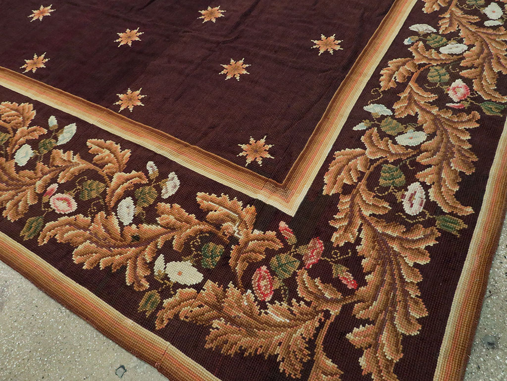 Vintage French Needlepoint Carpet, No.8582 - Gss