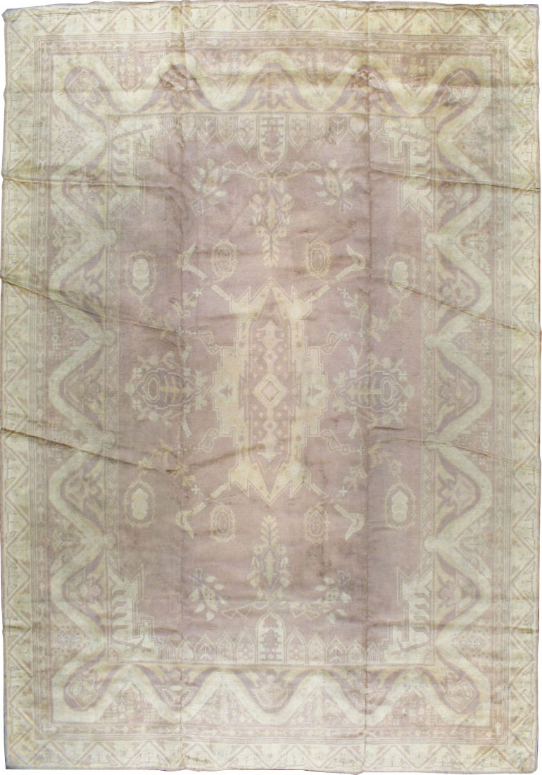 Vintage European Oushak Large Carpet, No.8600 - Gss