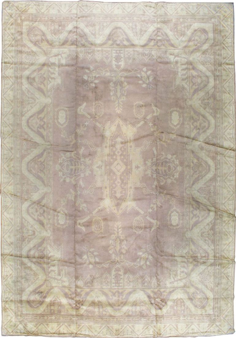 Vintage European Oushak Large Carpet, No.8600 - Gss