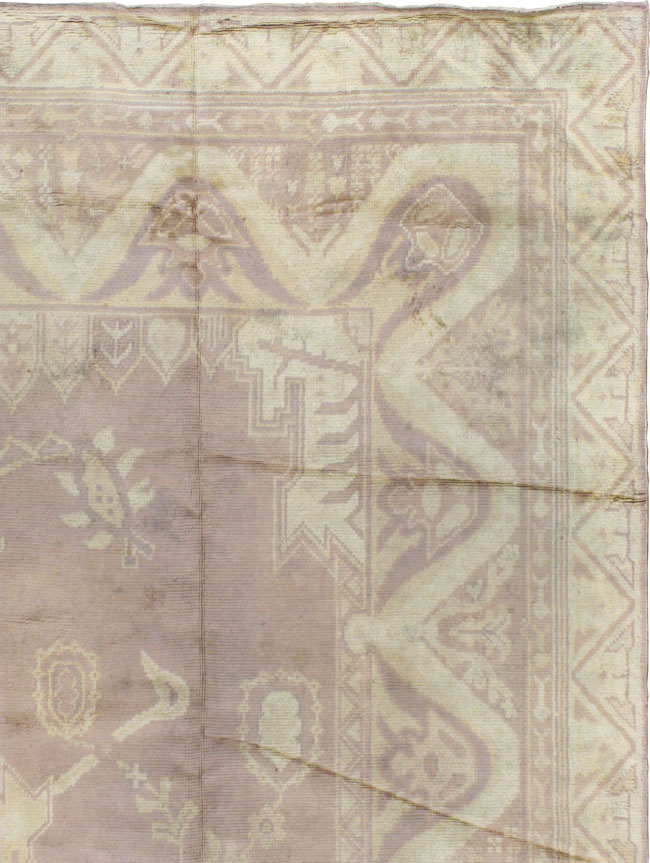 Vintage European Oushak Large Carpet, No.8600 - Gss