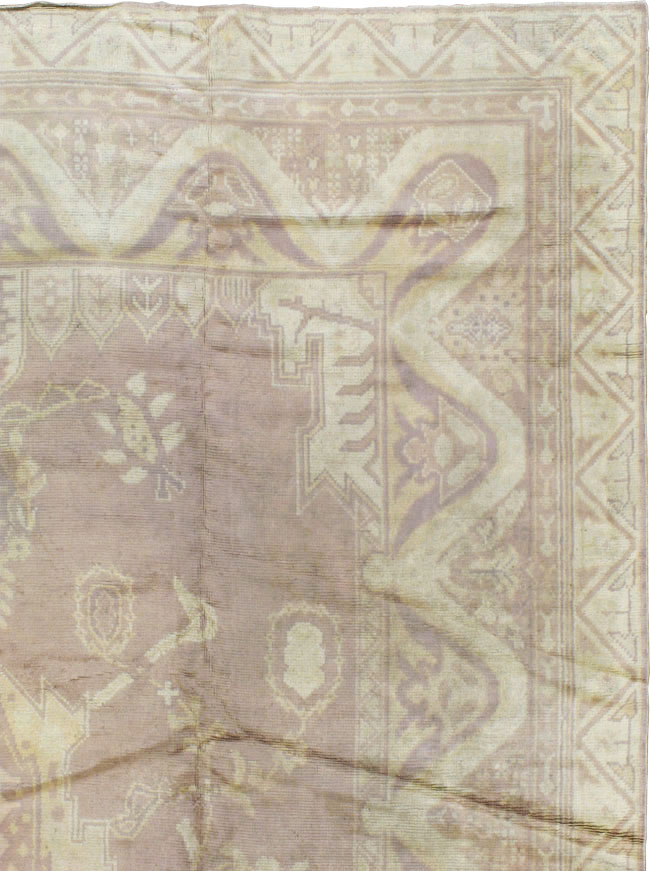 Vintage European Oushak Large Carpet, No.8600 - Gss