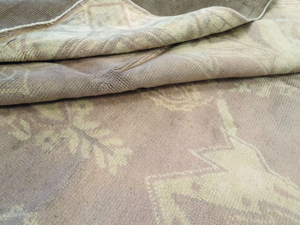 Vintage European Oushak Large Carpet, No.8600 - Gss