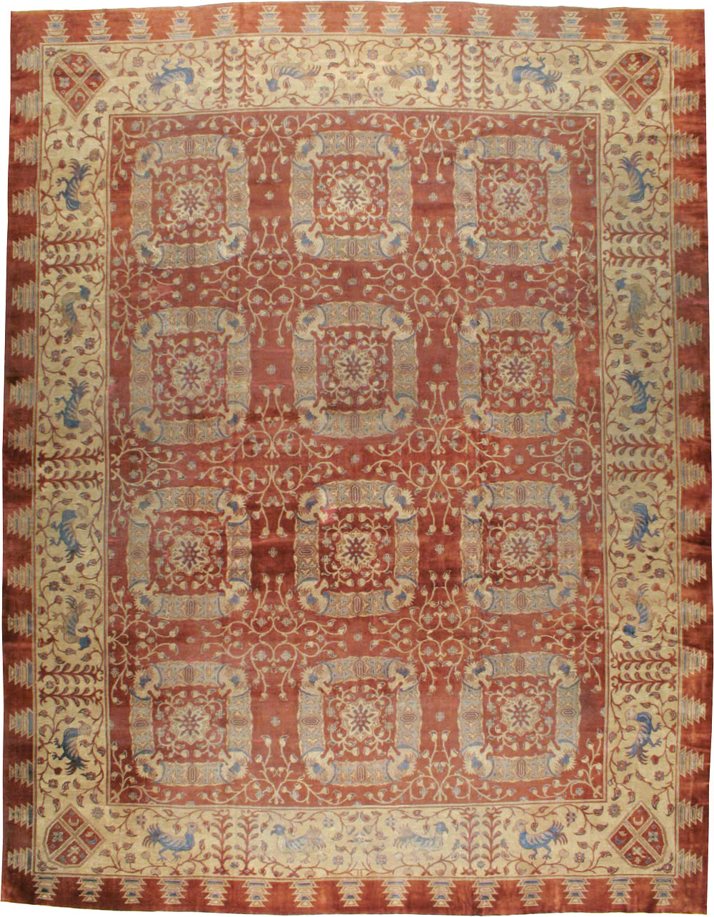 Antique Indian Lahore Carpet, No.8607 - Gss