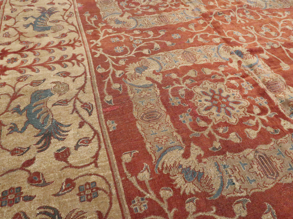 Antique Indian Lahore Carpet, No.8607 - Gss