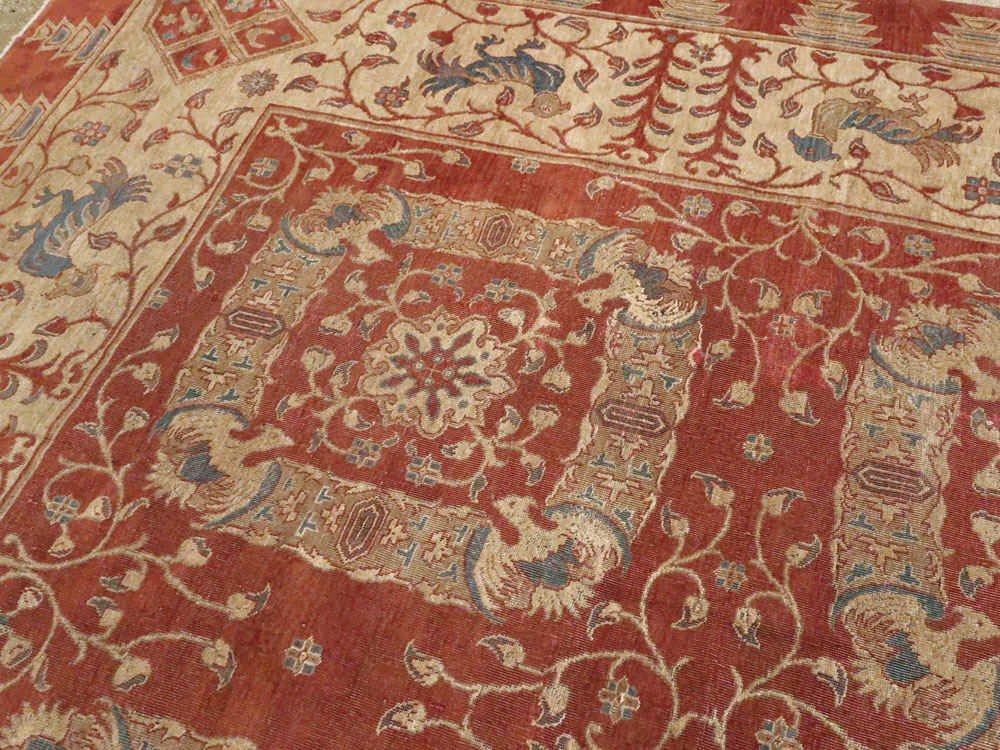 Antique Indian Lahore Carpet, No.8607 - Gss