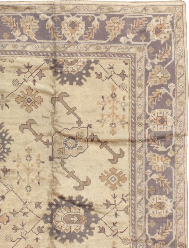 Vintage Turkish Oushak Carpet, No.8609 - Gss