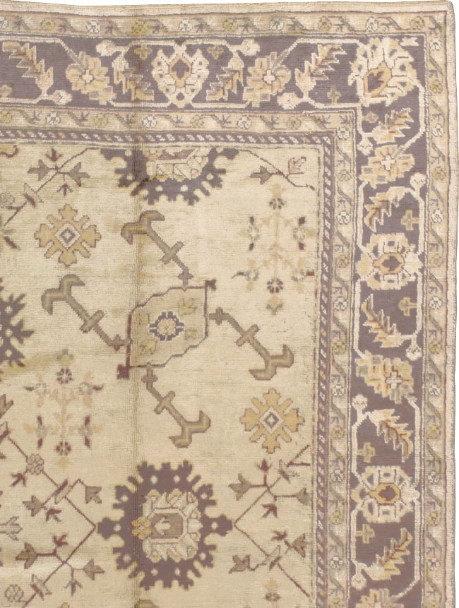 Vintage Turkish Oushak Carpet, No.8609 - Gss
