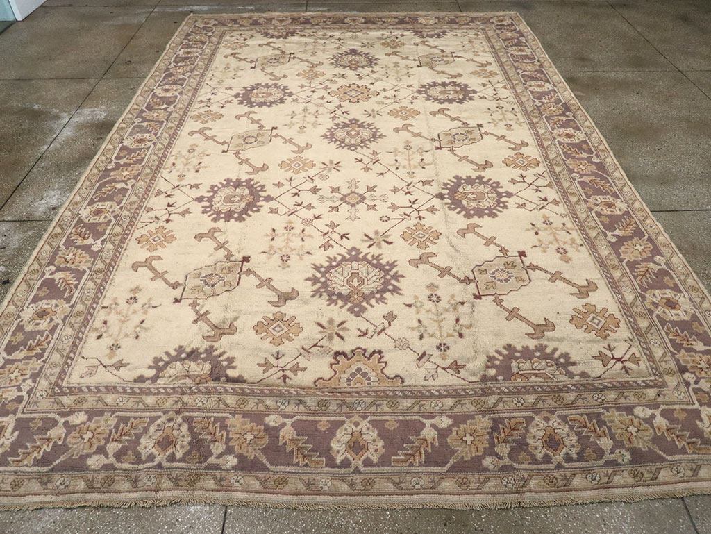 Vintage Turkish Oushak Carpet, No.8609 - Gss