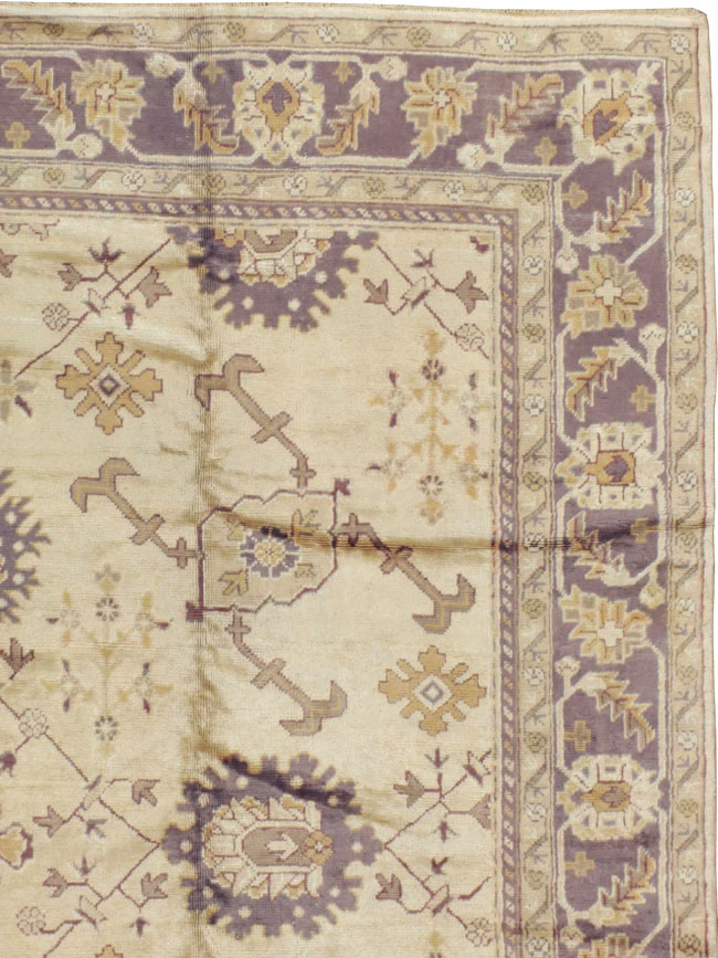Vintage Turkish Oushak Carpet, No.8609 - Gss