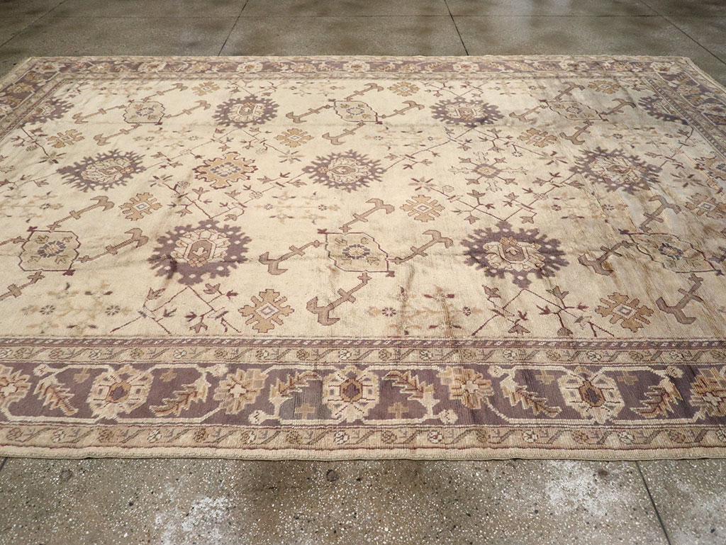 Vintage Turkish Oushak Carpet, No.8609 - Gss