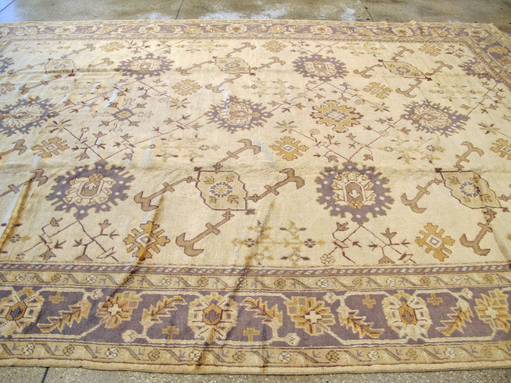 Vintage Turkish Oushak Carpet, No.8609 - Gss