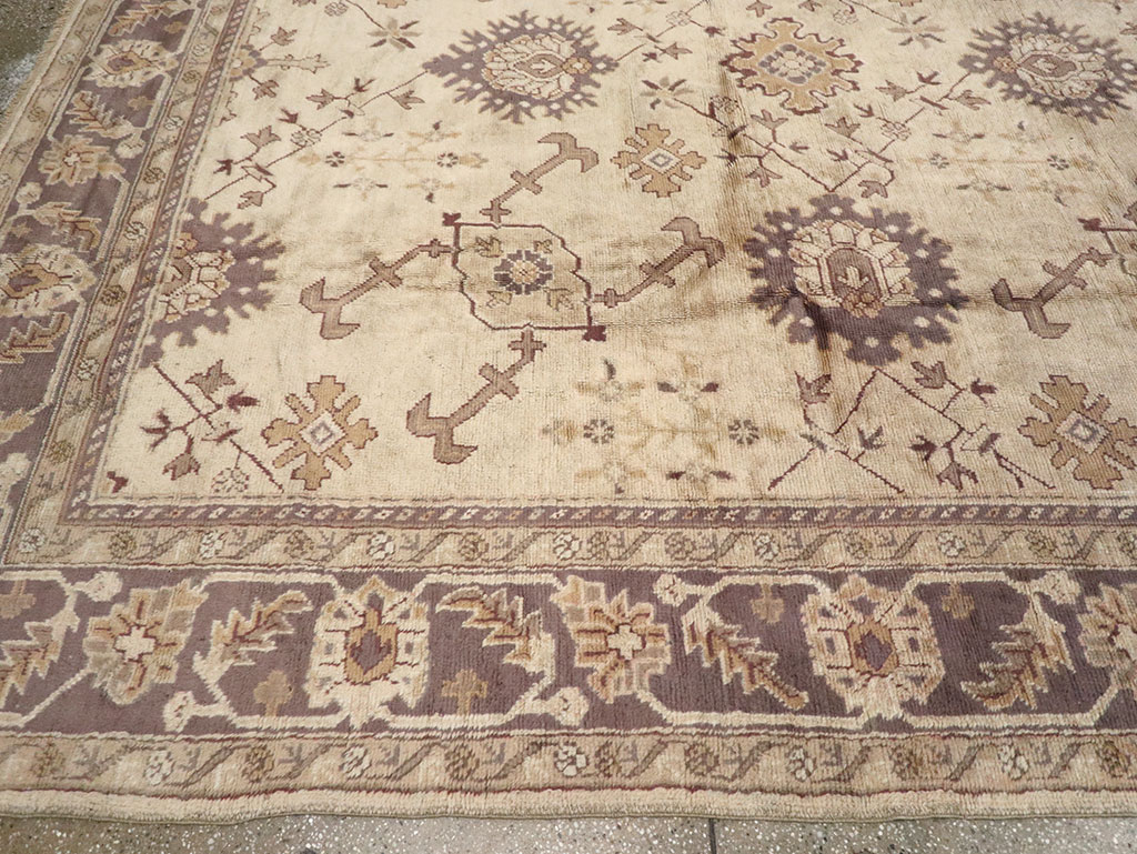 Vintage Turkish Oushak Carpet, No.8609 - Gss
