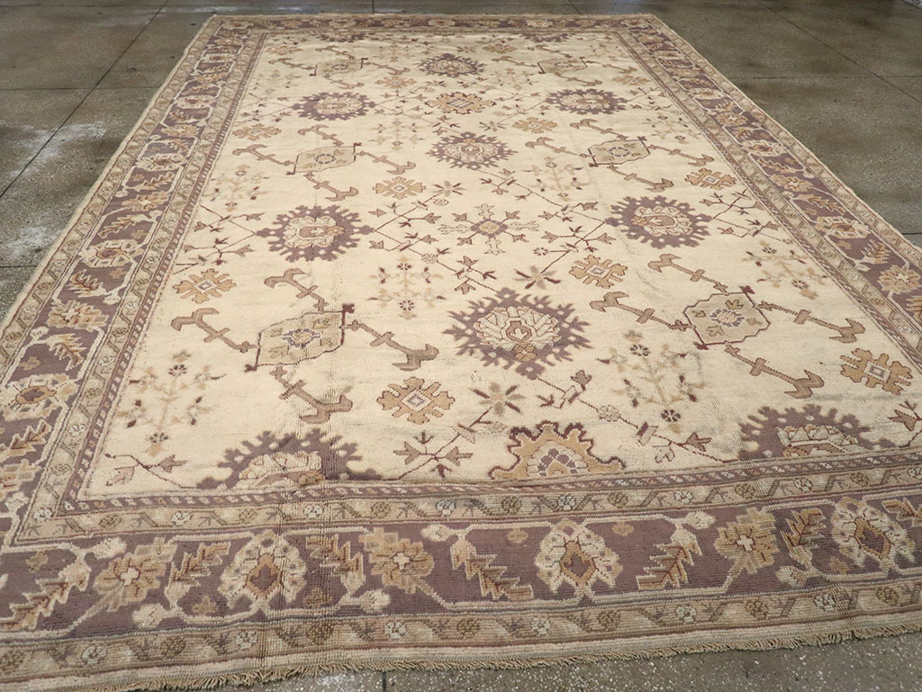 Vintage Turkish Oushak Carpet, No.8609 - Gss