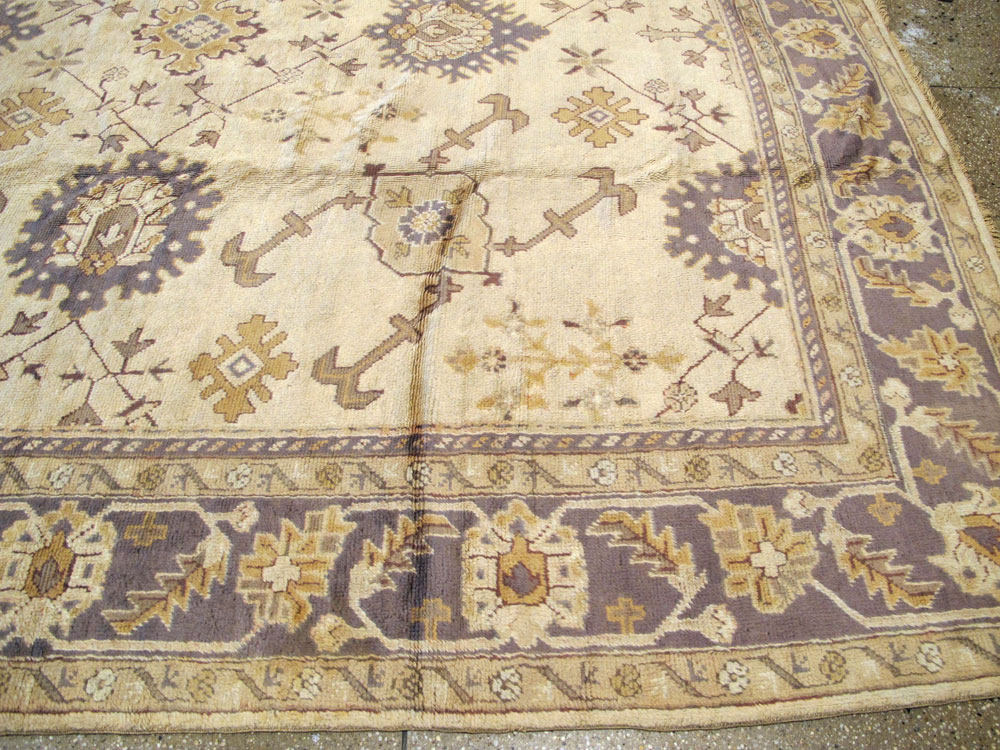 Vintage Turkish Oushak Carpet, No.8609 - Gss