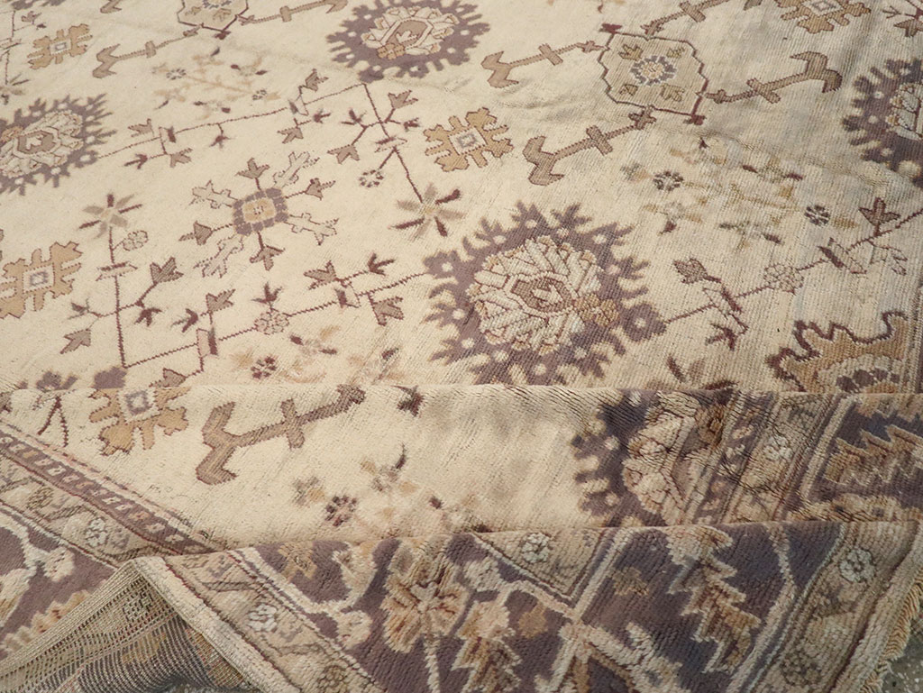 Vintage Turkish Oushak Carpet, No.8609 - Gss