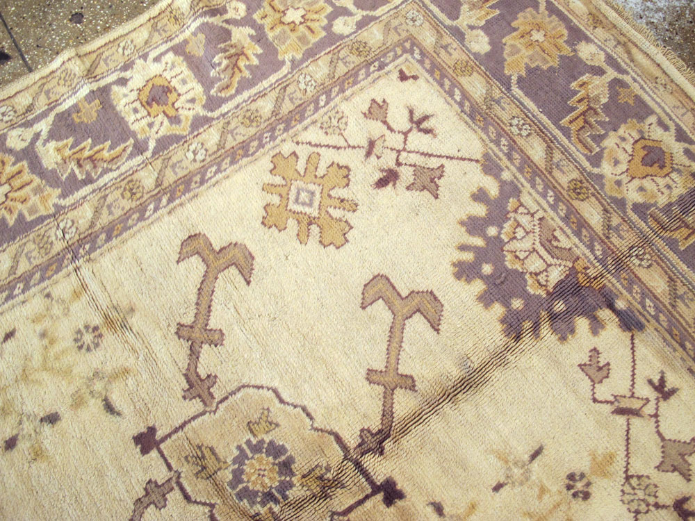 Vintage Turkish Oushak Carpet, No.8609 - Gss