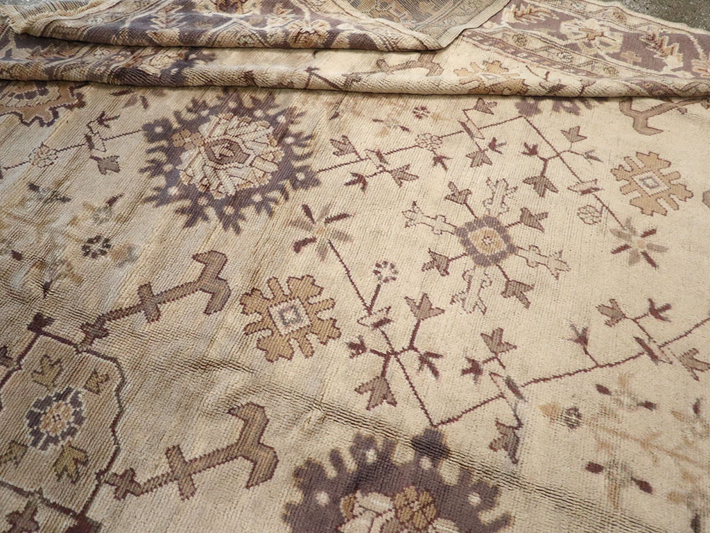Vintage Turkish Oushak Carpet, No.8609 - Gss
