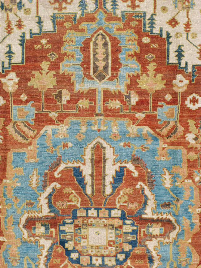 Antique Persian Heriz / Serapi Carpet, No.8639 - Gss