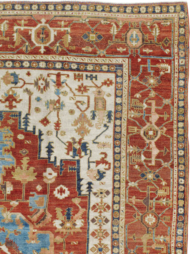 Antique Persian Heriz / Serapi Carpet, No.8639 - Gss