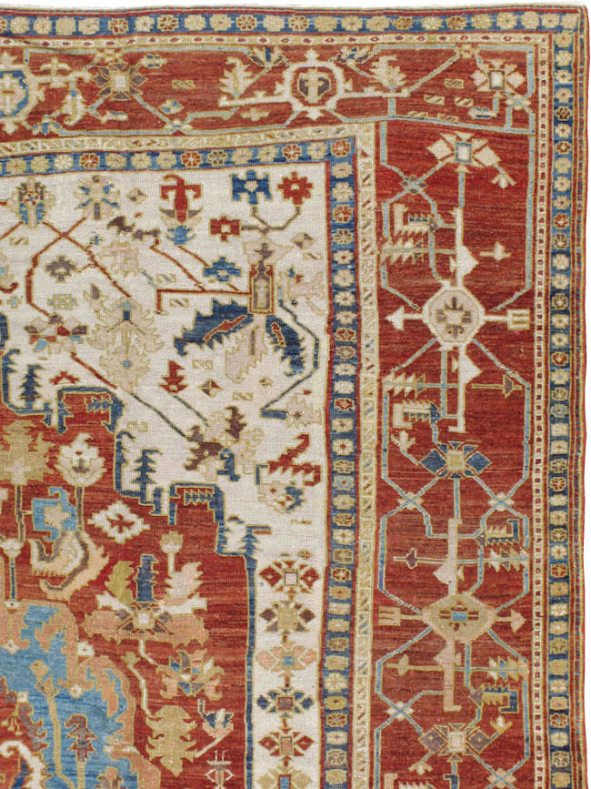 Antique Persian Heriz / Serapi Carpet, No.8639 - Gss