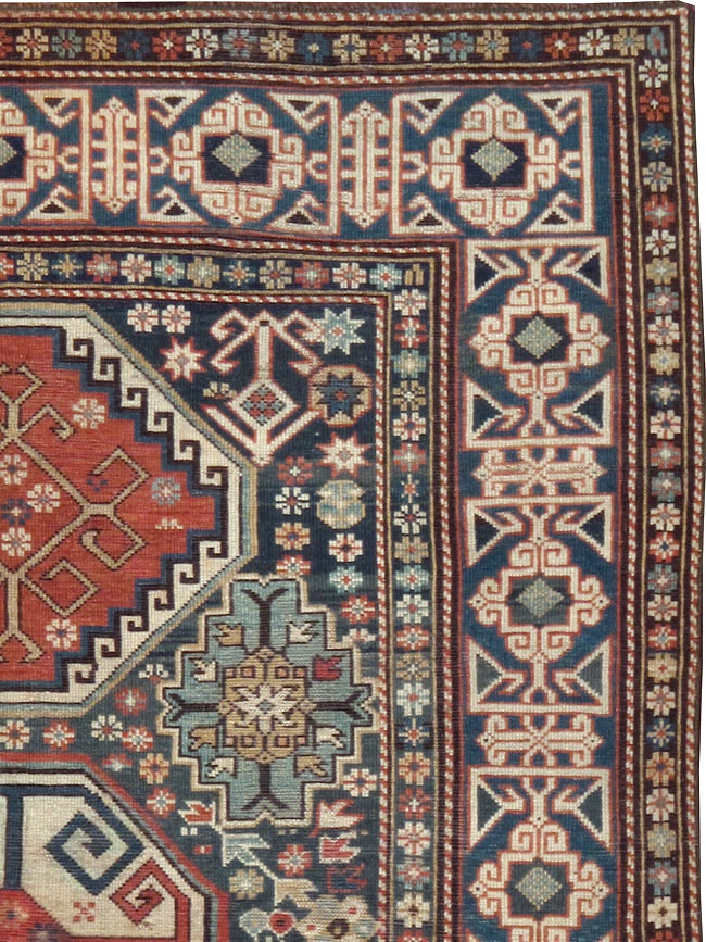 Antique Caucasian Shirvan Rug, No.8687 - Gss